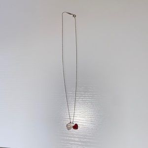 Tiffany red heart necklace